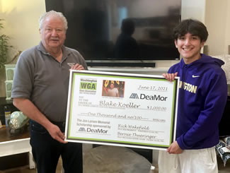 The Jon Larson Memorial Scholarship by Dea Mor Winner: Blake Koeller The Jon Larson Memorial Scholarship by Dea Mor Winner: Blake Koeller