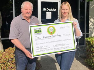 The WGA 2020 Golf Tornament Funded Scholarship Awarded in 2021: Tiarra Fereday The WGA 2020 Golf Tornament Funded Scholarship Awarded in 2021: Tiarra Fereday